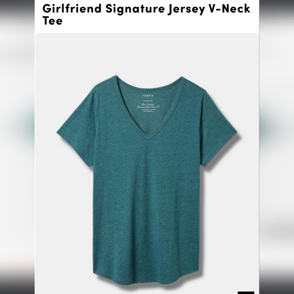 NWT Torrid V-neck Girlfriend Tee Sz 2 (18-20)